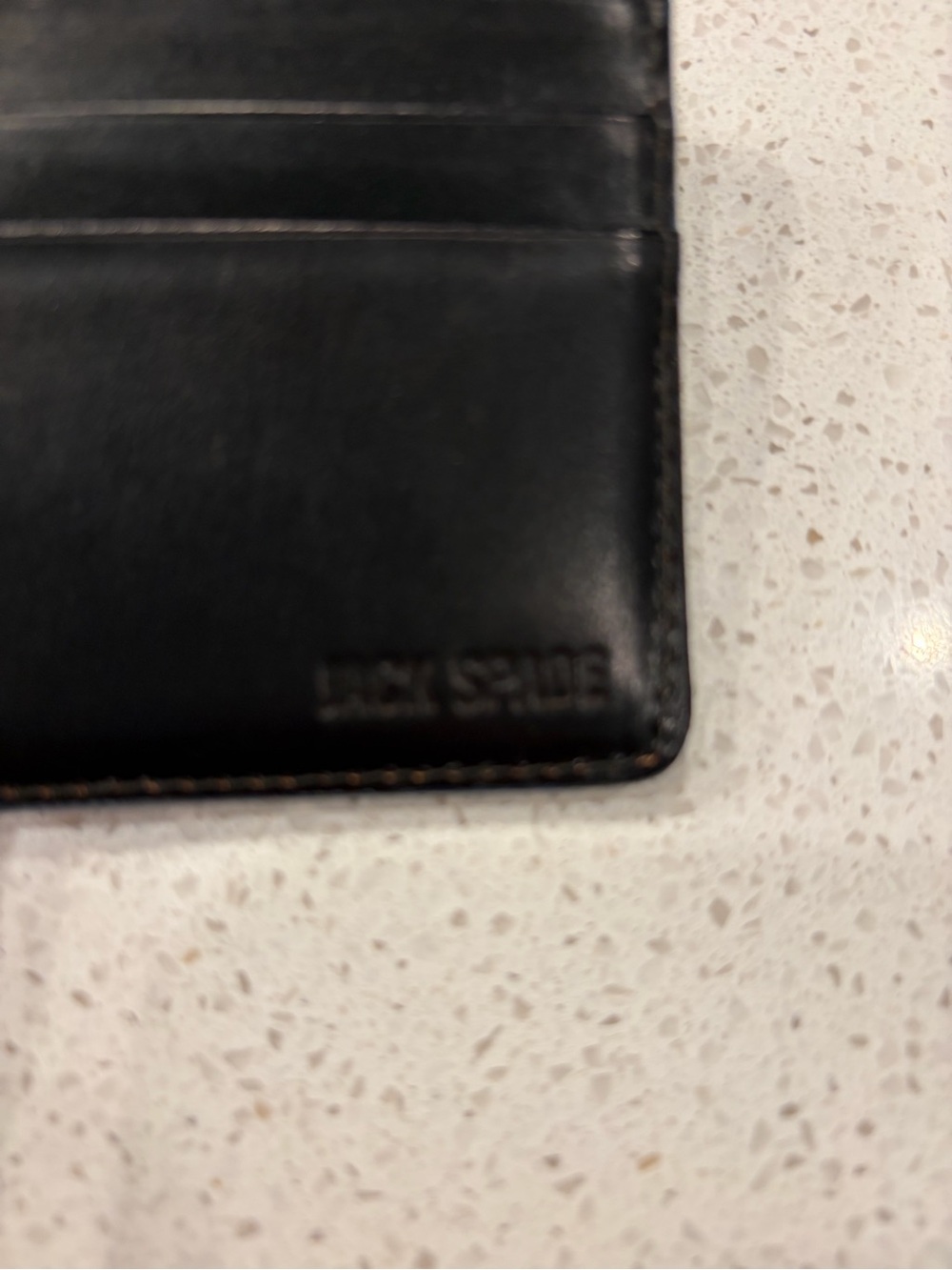 Jack Spade Black Perforated Leather Bi-Fold Wallet - Picture 3 of 5